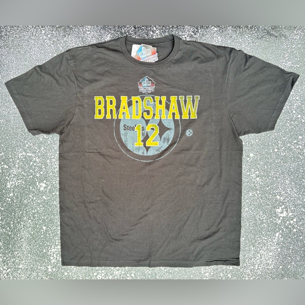 Pittsburgh Steelers Terry Bradshaw #12 HOF T-Shirt NWT Size XXL